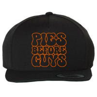Pies Before Guys Funny Thanksgiving Wool Snapback Cap