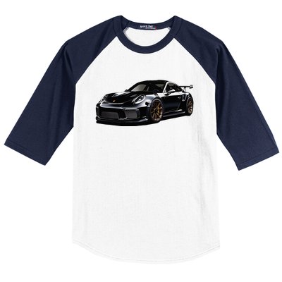 Porsc Black Gt 3 Rs Sport Car Coupe 911 Racecar Baseball Sleeve Shirt