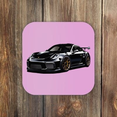 Porsc Black Gt 3 Rs Sport Car Coupe 911 Racecar Coaster