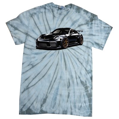 Porsc Black Gt 3 Rs Sport Car Coupe 911 Racecar Tie-Dye T-Shirt