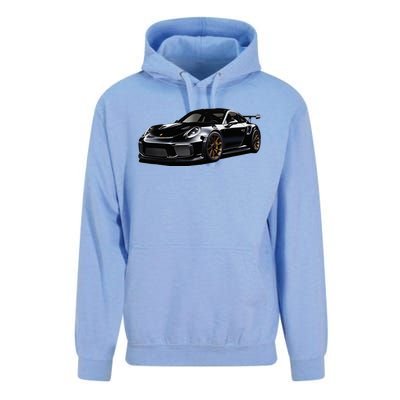 Porsc Black Gt 3 Rs Sport Car Coupe 911 Racecar Unisex Surf Hoodie