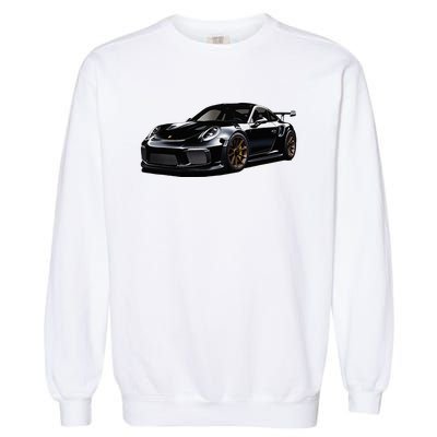 Porsc Black Gt 3 Rs Sport Car Coupe 911 Racecar Garment-Dyed Sweatshirt