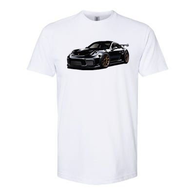 Porsc Black Gt 3 Rs Sport Car Coupe 911 Racecar Softstyle CVC T-Shirt