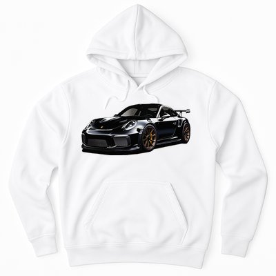 Porsc Black Gt 3 Rs Sport Car Coupe 911 Racecar Hoodie