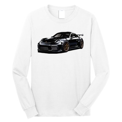 Porsc Black Gt 3 Rs Sport Car Coupe 911 Racecar Long Sleeve Shirt