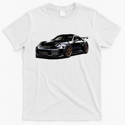Porsc Black Gt 3 Rs Sport Car Coupe 911 Racecar T-Shirt