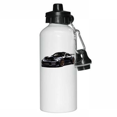 Porsc Black Gt 3 Rs Sport Car Coupe 911 Racecar Aluminum Water Bottle