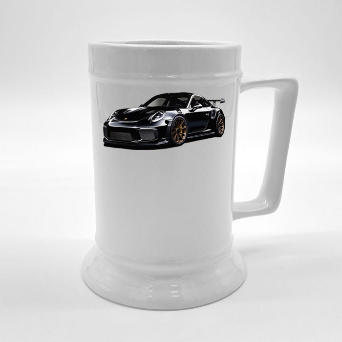 Porsc Black Gt 3 Rs Sport Car Coupe 911 Racecar Beer Stein