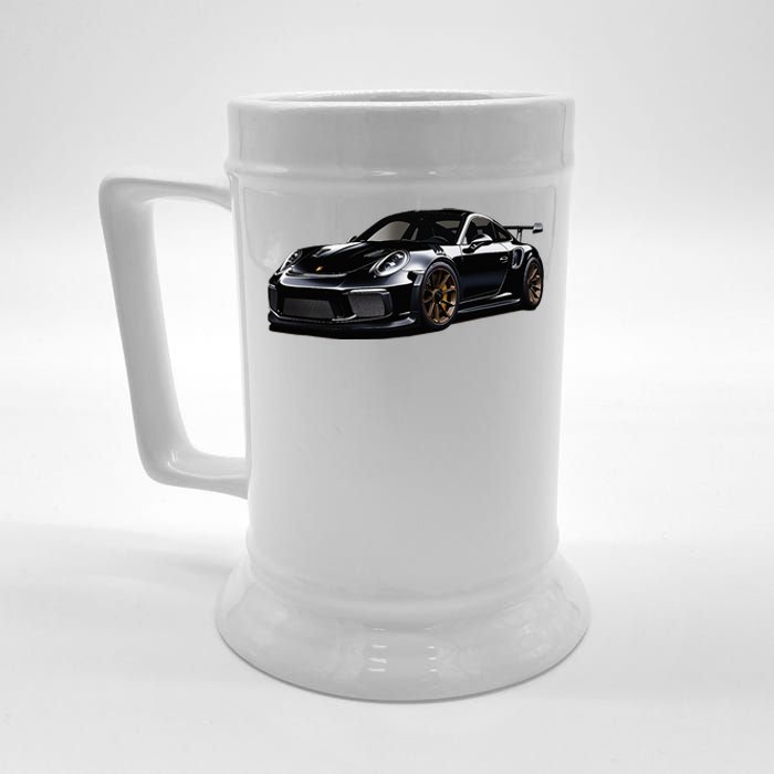 Porsc Black Gt 3 Rs Sport Car Coupe 911 Racecar Beer Stein