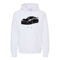 Porsc Black Gt 3 Rs Sport Car Coupe 911 Racecar Premium Hoodie