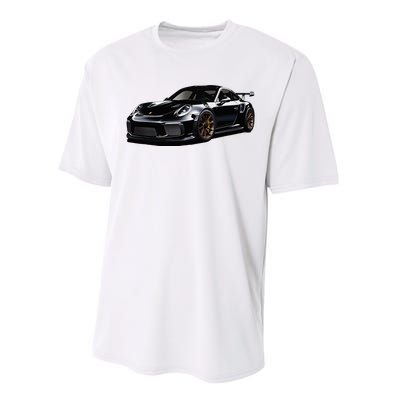 Porsc Black Gt 3 Rs Sport Car Coupe 911 Racecar Performance Sprint T-Shirt