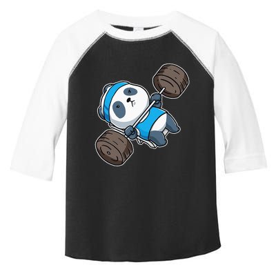 Panda Bear Gym Workout Training Bench Press Weightlifting Toddler Fine Jersey T-Shirt