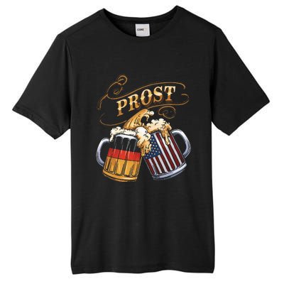 Prost Beer German American Flag Oktoberfest Tall Fusion ChromaSoft Performance T-Shirt