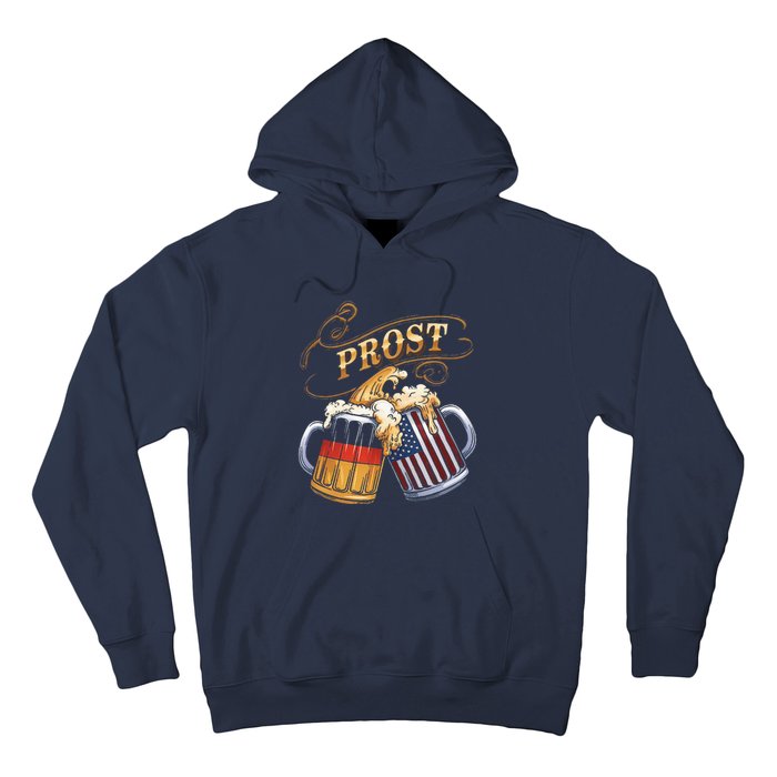 Prost Beer German American Flag Oktoberfest Hoodie