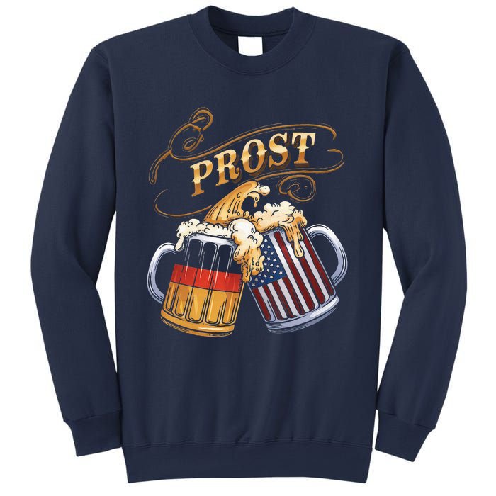 Prost Beer German American Flag Oktoberfest Sweatshirt