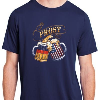 Prost Beer German American Flag Oktoberfest Adult ChromaSoft Performance T-Shirt