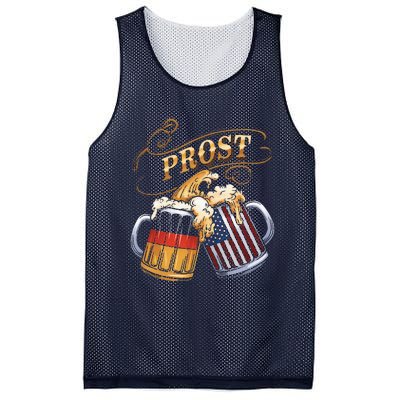 Prost Beer German American Flag Oktoberfest Mesh Reversible Basketball Jersey Tank