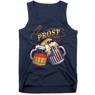 Prost Beer German American Flag Oktoberfest Tank Top