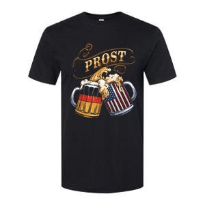 Prost Beer German American Flag Oktoberfest Softstyle CVC T-Shirt