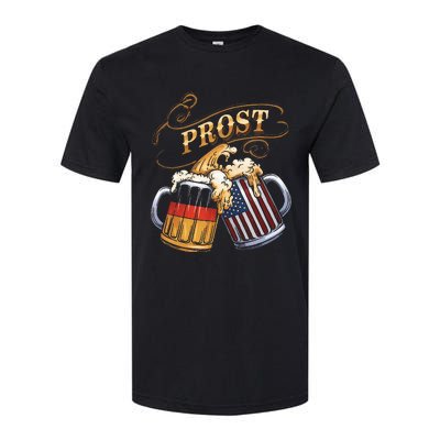 Prost Beer German American Flag Oktoberfest Softstyle CVC T-Shirt