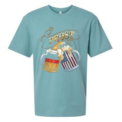 Prost Beer German American Flag Oktoberfest Sueded Cloud Jersey T-Shirt