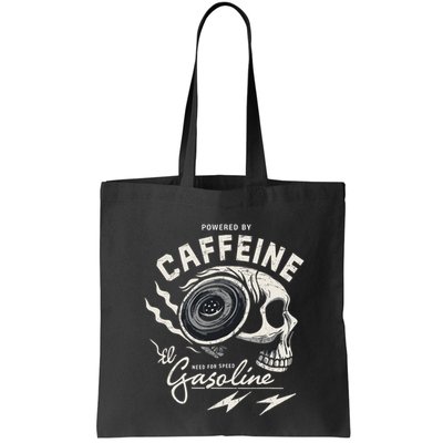 Powered By Gasoline And Caffeine Bag