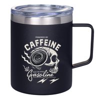 Powered By Gasoline And Caffeine 12oz Stainless Steel Coffee Mug