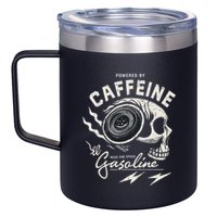 Powered By Gasoline And Caffeine 12oz Stainless Steel Coffee Mug