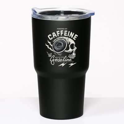 Powered By Gasoline And Caffeine Tumbler