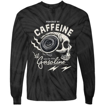 Powered By Gasoline And Caffeine Tie-Dye Long Sleeve Shirt