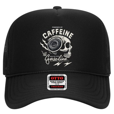 Powered By Gasoline And Caffeine Trucker Hat