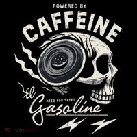 Powered By Gasoline And Caffeine Cropped Pullover Crew