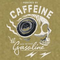 Powered By Gasoline And Caffeine Garment-Dyed Women's Muscle Tee