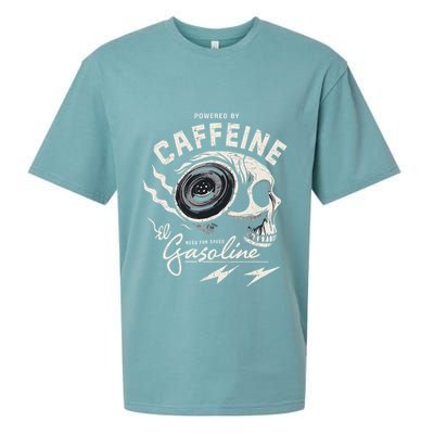 Powered By Gasoline And Caffeine Sueded Cloud Jersey T-Shirt