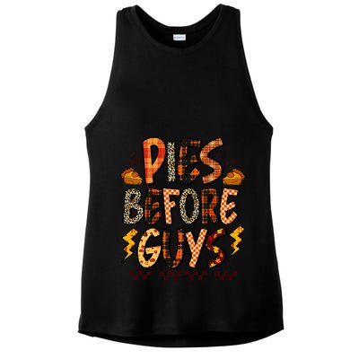 Pies Before Guys Baby Thanksgiving Vibes Groovy Ladies PosiCharge Tri-Blend Wicking Tank