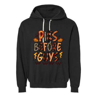 Pies Before Guys Baby Thanksgiving Vibes Groovy Garment-Dyed Fleece Hoodie