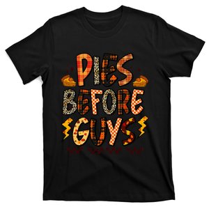 Pies Before Guys Baby Thanksgiving Vibes Groovy T-Shirt