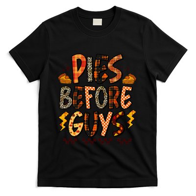 Pies Before Guys Baby Thanksgiving Vibes Groovy T-Shirt
