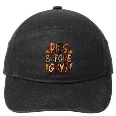 Pies Before Guys Baby Thanksgiving Vibes Groovy 7-Panel Snapback Hat
