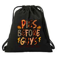 Pies Before Guys Baby Thanksgiving Vibes Groovy Drawstring Bag