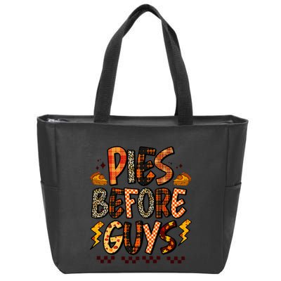 Pies Before Guys Baby Thanksgiving Vibes Groovy Zip Tote Bag