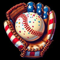 Patriotic Baseball Glove Drip Ice Cream Sprinkles 4th July City Backpack