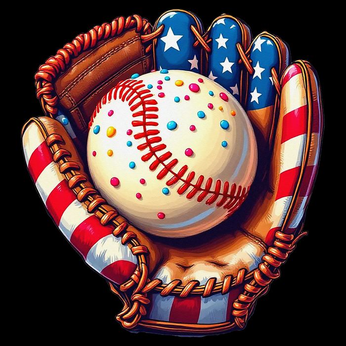 Patriotic Baseball Glove Drip Ice Cream Sprinkles 4th July City Backpack