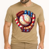 Patriotic Baseball Glove Drip Ice Cream Sprinkles 4th July Cooling Performance Crew T-Shirt
