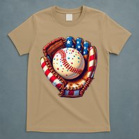 Patriotic Baseball Glove Drip Ice Cream Sprinkles 4th July T-Shirt
