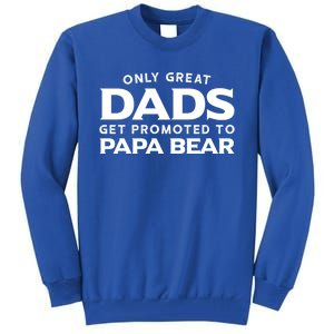 Papa Bear Gift: Only Great Dads Get Promoted To Papa Bear Great Gift Tall Sweatshirt