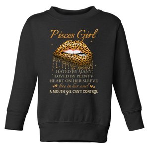 Pisces Birthday Gifts Funny Leopard Sexy Lip Toddler Sweatshirt