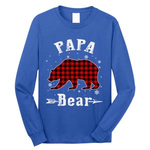 Papa Bear Gift Red Buffalo Plaid Papa Bear Pajama Meaningful Gift Long Sleeve Shirt