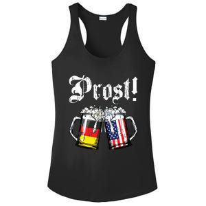 Prost Beer German American Flag Oktoberfest Mug Ladies PosiCharge Competitor Racerback Tank