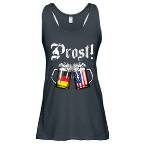 Prost Beer German American Flag Oktoberfest Mug Ladies Essential Flowy Tank